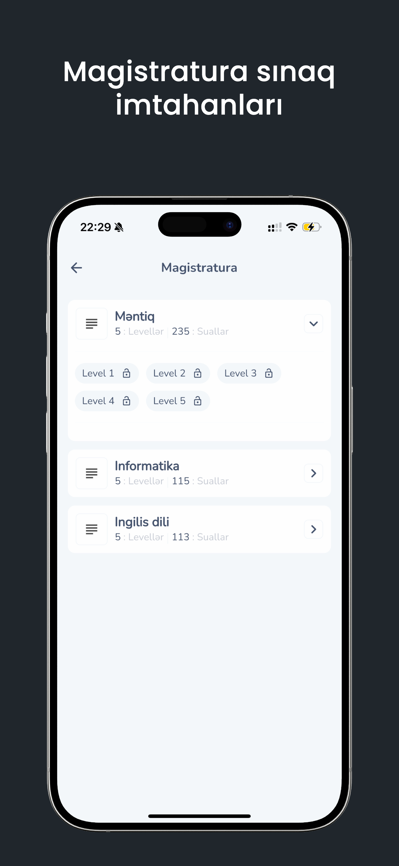 İmtahanlar App ekran görüntüsü